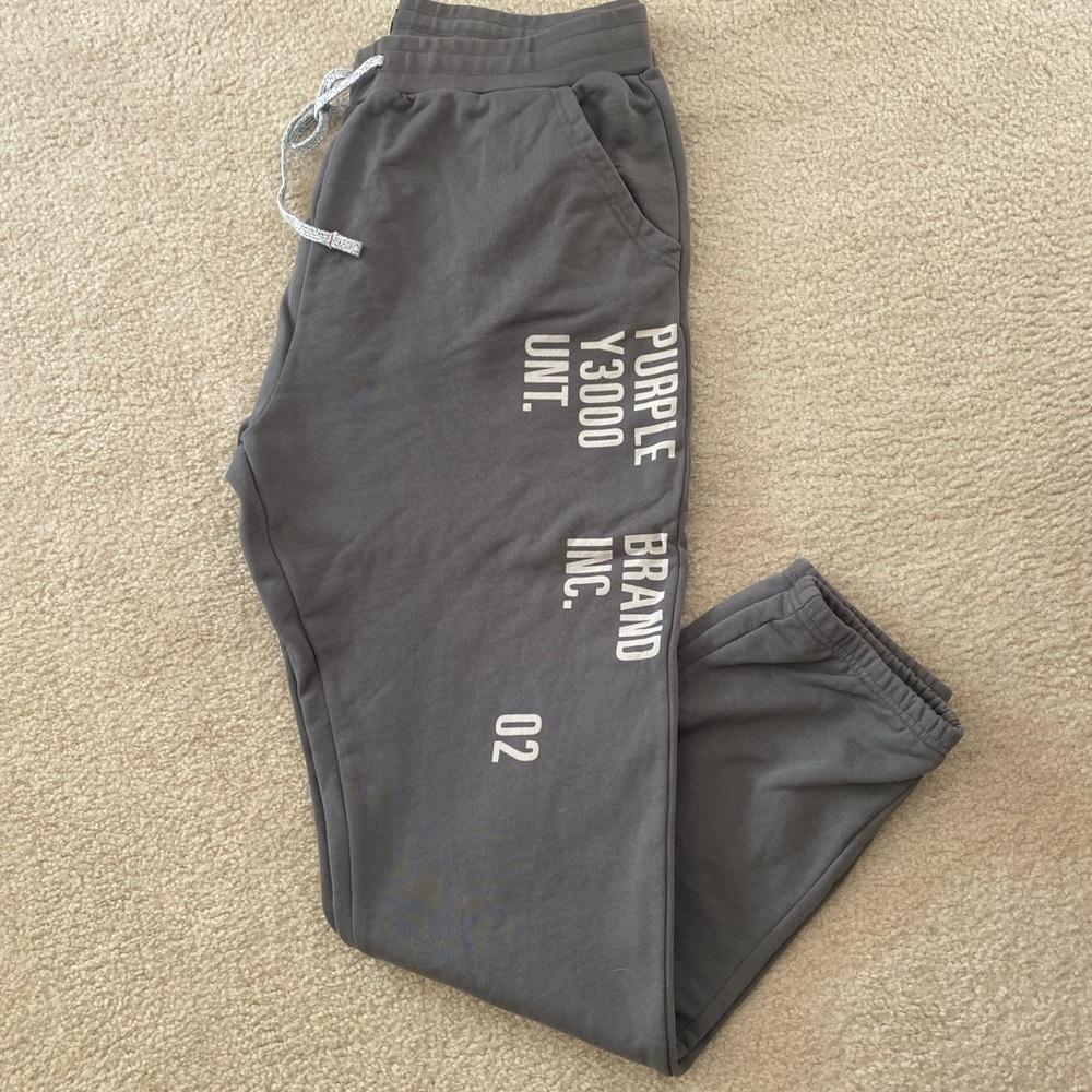 Purple Brand Gray Jogger Sweat Pants